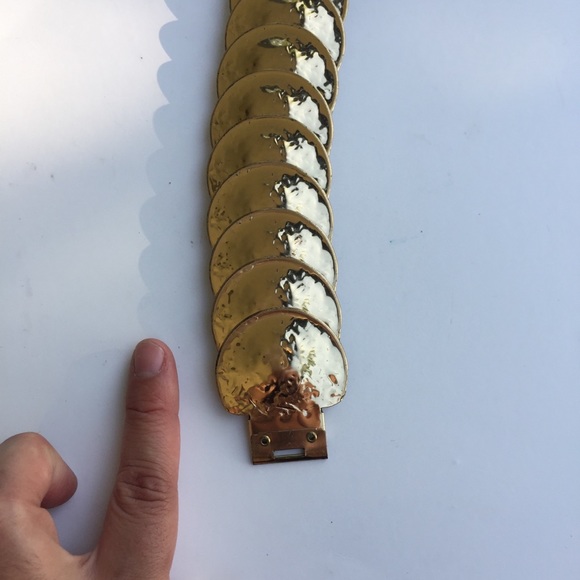 I.5 inch gold metallic coin elastic stretch belt - Picture 4 of 4